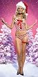 2Pc Candy Stripe Mesh Satin Bow Cami Top & Bikini
