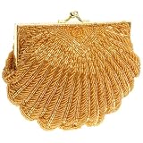 La Regale Beaded Shell Clutch