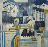 24X24 inch Abstract Art Hand-painted Oil Painting Houses 616tTb49vFL. SL160 20X24 inch Abstract Hand painted Oil Painting Fall in Love
