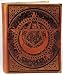 Celtic Spiral Pentagram Leather Blank Book Honey Mead Brown