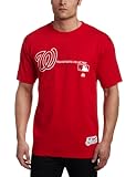 MLB Men's Washington Nationals Authentic Collection Change Up Short Sleeve Basic Tee by Majestic (Athletic Red, X-Large)