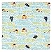 KOMESICHI KOHARE Furoshiki Wrapping Cloth 70x70cm Cat and Bird/Blue