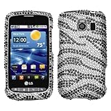 MyBat LG Vortex Diamante Protector Cover - Black Zebra