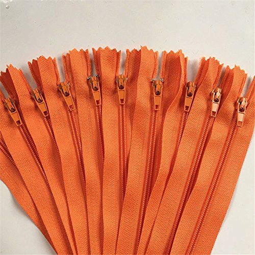 WKXFJJWZC 60Pcs 30cm (12Inch) Nylon Coil Zippers Tailor Sewer Craft Crafter's &FGDQRS (Orange)