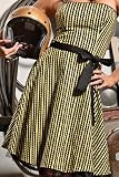 Folter Clothing STRAPLESS POLICE LINE DRESS in Black & Yellow