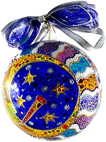 "Crescent Moon" Glass Christmas Ball Ornament, Limited edition