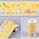 LoveFaye トンボ自己接着壁紙ボーダーズ家庭装飾品 DIY 簡単 貼付シール 防水