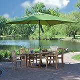 Coral Coast 8 x 11 ft. Rectangle Patio Umbrella MaterialType - Brick
