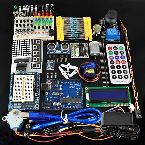 RobotCube UNO Project Super Starter Kit with UNO, Power Supply, LCD, Servo, Prototype for Arduino