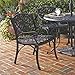 Home Styles Classic White Pair of Dining Chairs with Antique Finish, Crisscross Back, and Contrasting Finish