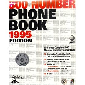 800 Numbers Phone Book: 1995 Edition [ Windows 3.1 or higher ]