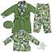 Green Dinosaur Pajama and Bath Robe Set for Toddlers and Boys