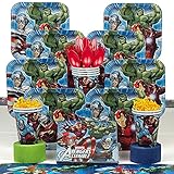 The Avengers Party Pack Including Plates, Cups, Napkins and Tablecover - 16 Guests
