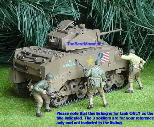 21_M5A1 ULTIMATE SOLDIER WW2 USA M3 M5A1 STUART TANK DESERT BATTLE 1:32 MODEL (Original from TheBestMoment @ Amazon)