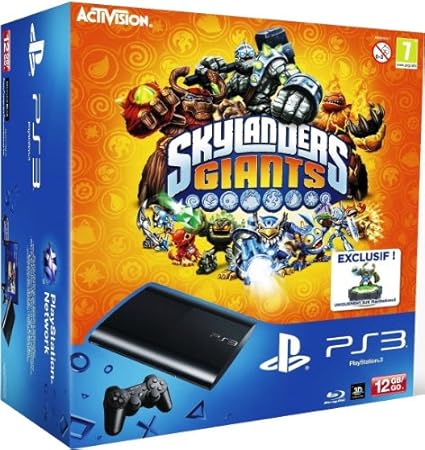 Console PS3 Ultra slim 12 Go noire + Skylanders : Giants + Portail + Figurine - Tree Rex + Book of Spells - bon de réduction (30 euros remboursés en plus)