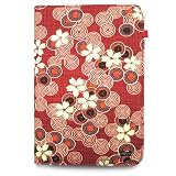 JAVOedge Cherry Blossom Book Style Case for the Barnes & Noble Nook (Red)