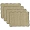 Casual Home Quilted Floral 4-pc. Placemat Set - Tan (14x19")