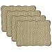 Casual Home Quilted Floral 4-pc. Placemat Set - Tan (14x19")