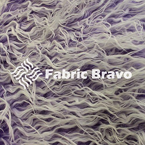 Java Frosted Mongolian Lilac Long Pile Faux Fur Fabric, 60" Inches Wide - Sold By The Yard (FB)