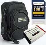 Produkt-Bild: SET mit Tasche Bundlestar Blackstar new schwarz + Bundlestar Akku f&uuml;r Samsung SLB-10A SLB-11A + ExtreMemory SDHC 8GB Class 6 -- F&uuml;r Samsung WB850F WB150F WB690 WB700 WB600 WB650 usw.