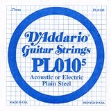 guitar strings D Addario Plain Steel Single String 0105 Electronics guitar strings