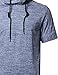 Youstar Men's Short Sleeve High neck Drawsting Hoodie
