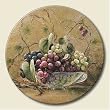 Lazy Susan ~ Grapevine Breeze ~ decorative tempered glass ~ 16 inch diameter ~ code 024