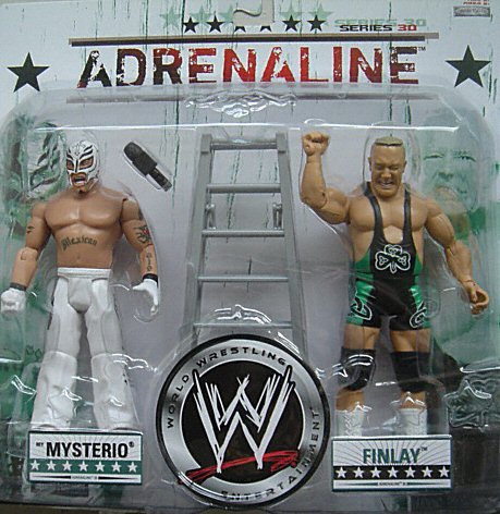 Childrens Toyshop  Toys : WWE Jakks Adrenaline Series 30 Rey Mysterio and Finlay