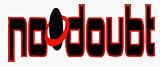 No Doubt - Red, Black & White Logo - Large Jumbo Vinyl Sticker / Decal