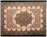Gold, Green and Balck Indian Tapestry - Mandala Wall Hanging for Dorms