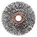 3" Brush OD x 5/8" Face Width, 1/2" Arbor Hole, Crimped Stainless Steel Wheel Brush