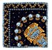 Large Scarf 36'' Chimalli in Black