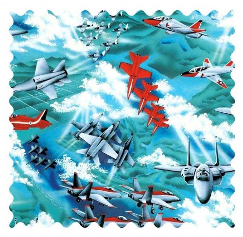 SheetWorld Fighter Jets Fabric - By The Yard