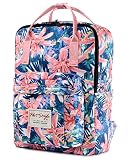 [HotStyle Fashion Printed] Bestie Liberty Floral Womens Laptop Backpack Daypack for School, Pink