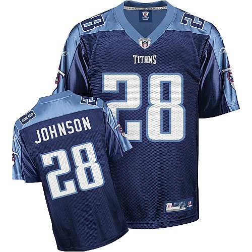 Chris Johnson Tennessee Titans Navy NFL Replica Jersey