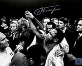 Joe Frazier Autographed Victory Crowd 16 x 20 Black & White Photograph with Muhammad Ali (Unfra