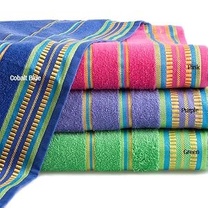 Set of 3 Oversized 40in x 72in Cotton Bath Sheets, Cobalt Blue by 