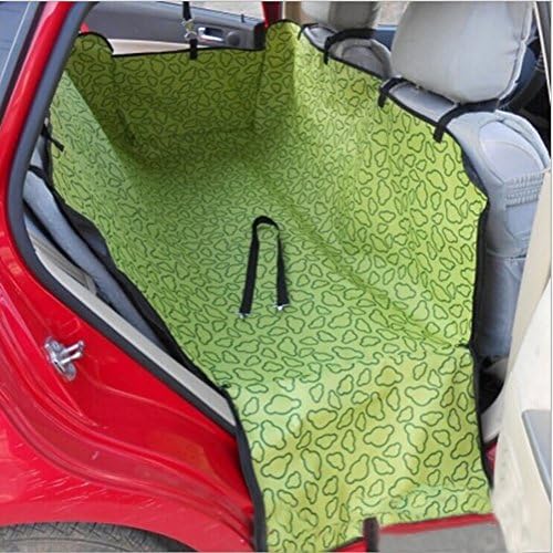 Auto Seat Protector Waterproof Car Seat Cover with Zipper for Pets Anti Scratch and Durable Travel Hammock(GREEN)