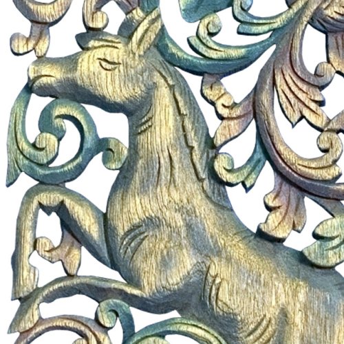 Handmade Horse Design Teak Wood Wall Art Decor (Thailand)