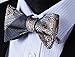 HISDERN Mens Bow Ties Paisley Floral Bow Tie for Men Self Tied Pocket Square Classic Formal Woven Bowties Tuxedo Wedding Bowtie Handkerchief Set