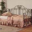 Powell Salem Daybed - "Distressed Pewter" & "Mottled Black Textured" Overlay with Rub-Through Accents
