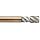 Dormer MTT-X E002/MTT-X E012 Powdered Metal Spiral Flute Threading Tap, Gold Oxide Finish, Round Shank With Square End, Modified Bottoming Chamfer