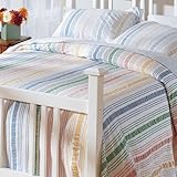 Pastel Striped Seersucker Spread / Only Full/Queen, , Full/Queen