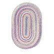 Botanical Isle Amethyst Oval Braided Rug
