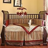Hoohobbers 4-Piece Crib Bedding, Tabasco