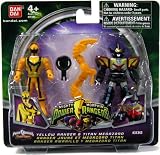 Power Rangers Mighty Morphin 4 Inch Action Figure 2Pack Yellow Ranger & Titan Megazord