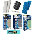 Inland Seas Fluval Bundle of 6 Replacement Medias including All Three Bio-Foams, Ammonia Remover, Phosphate Remover & Nitrite Remover + Towel & Grease