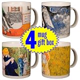 Bundle - 4 Coffee Mugs: Chagall, Van Dongen, Renoir, Klimt
