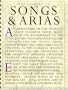 Library Of Songs and Arias (Library of Series)
