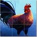 Traveling Alarm Clock 4 by Mikki Senkarik - Rooster Glass Tile Wall Floor Mural 18